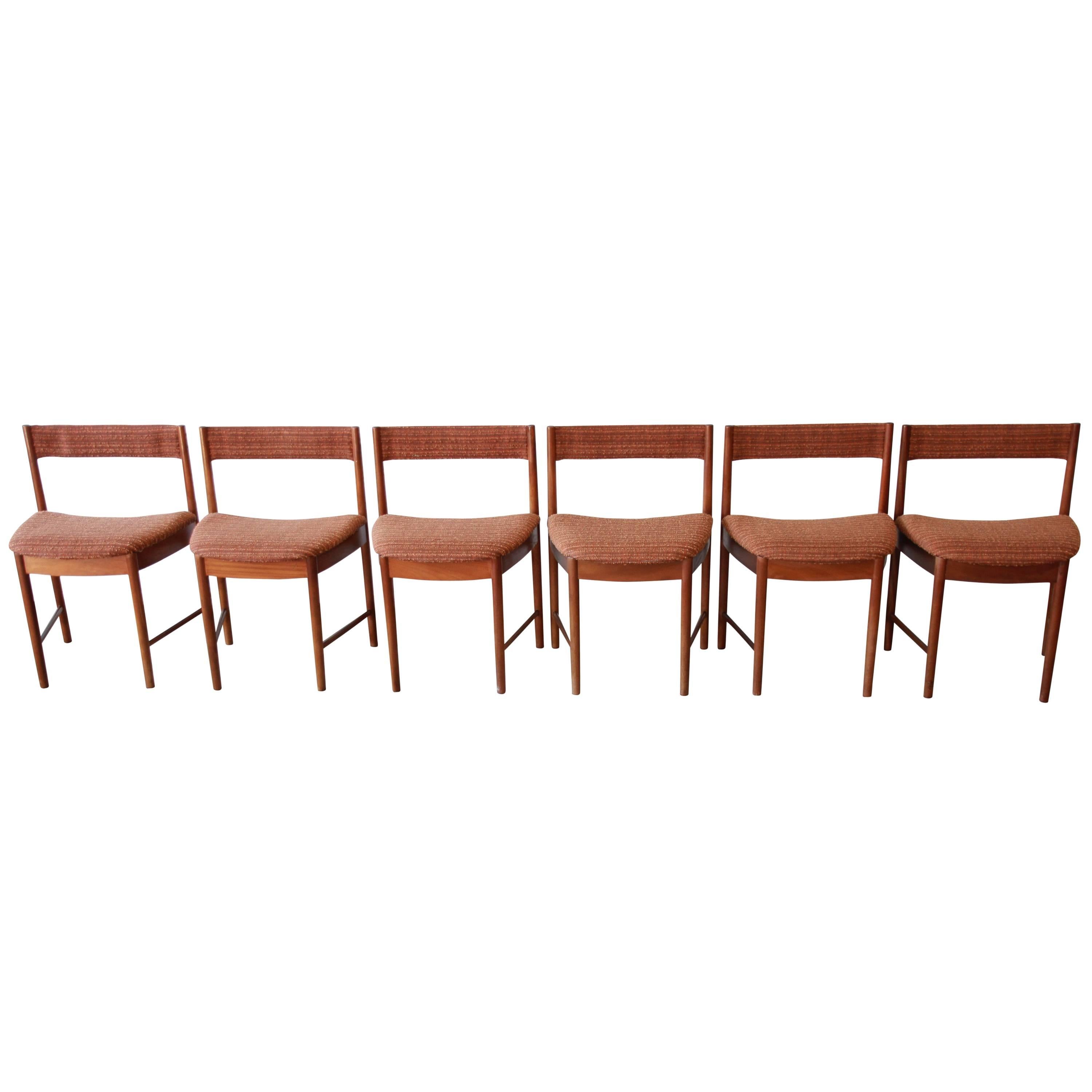 Mid-Century Modern Teak Wedge-Shaped Dining Chairs by G-Plan, Set of Six