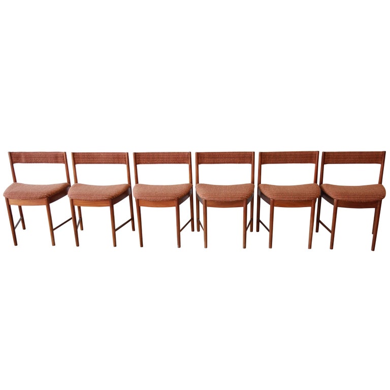 MidCentury Modern Teak WedgeShaped Dining Chairs by GPlan, Set of
