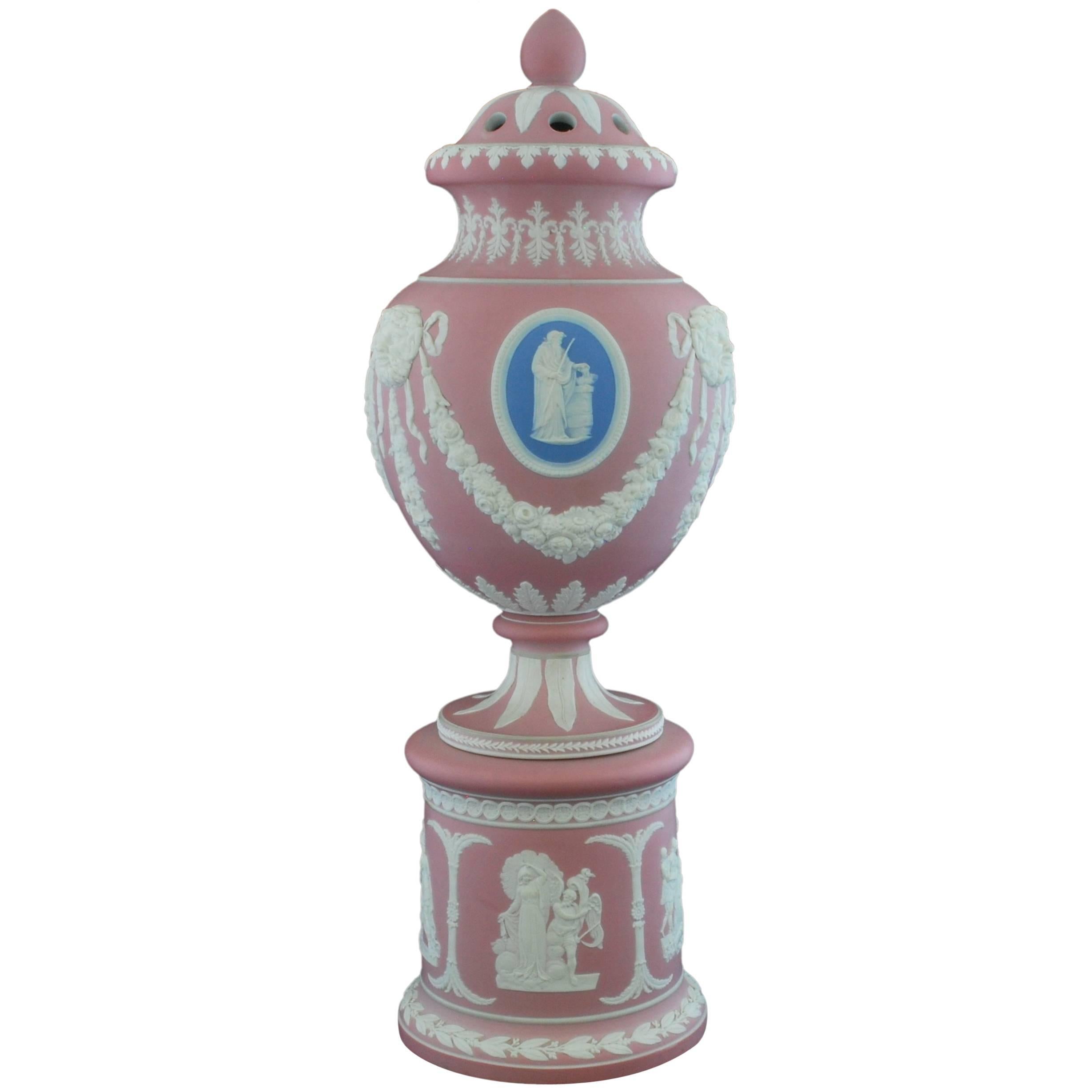 Potpourri Vase, Tricolor, Dudson, circa 1850