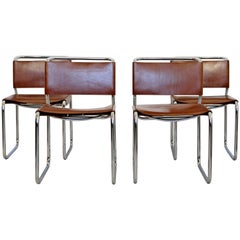 Mid-Century Modern Set of Four Nico Zographos Side Dining Chairs, 1960s