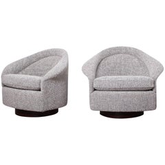 Pair of Rocking Swivel Chairs by Adrian Pearsall
