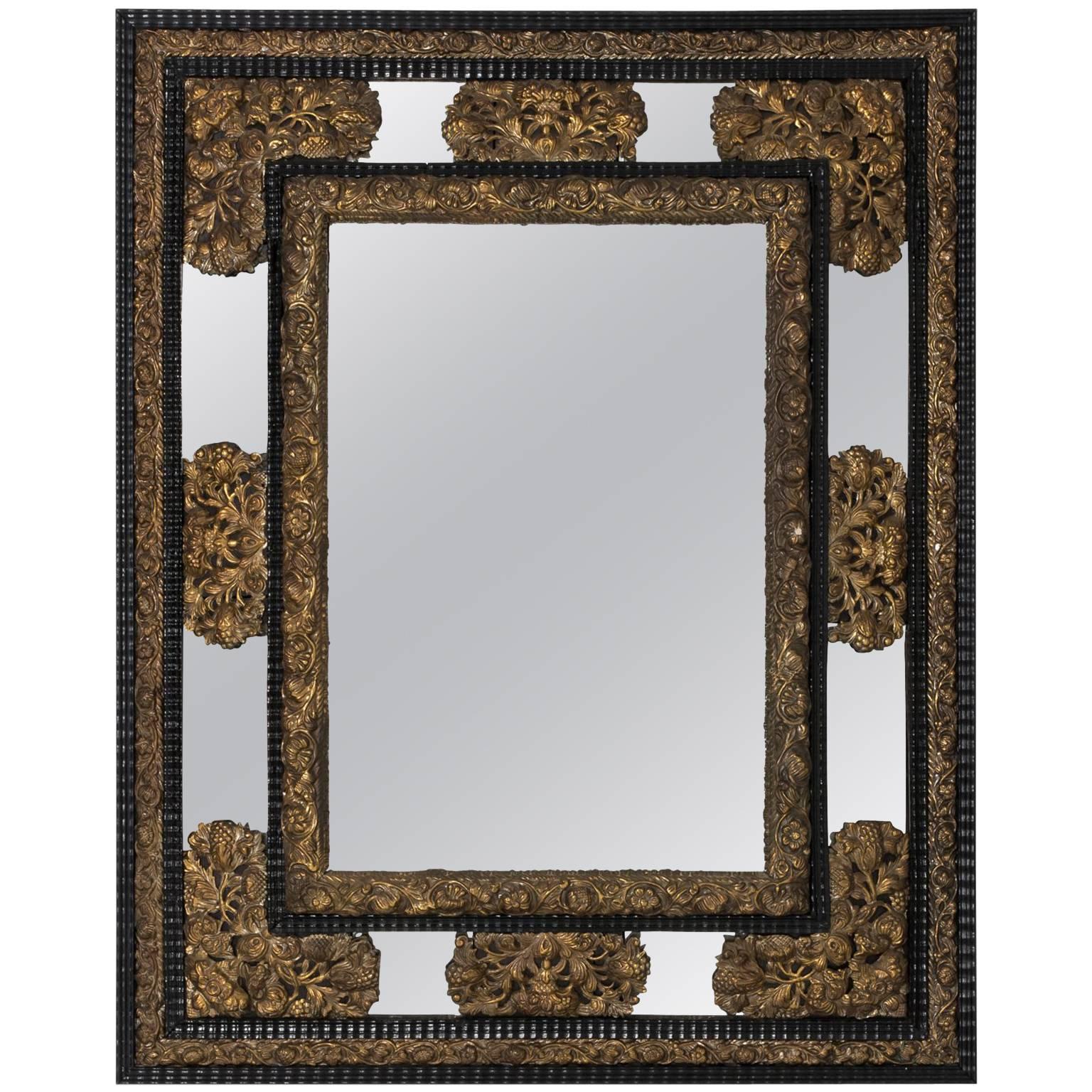 Flemish Repousse Mirror For Sale