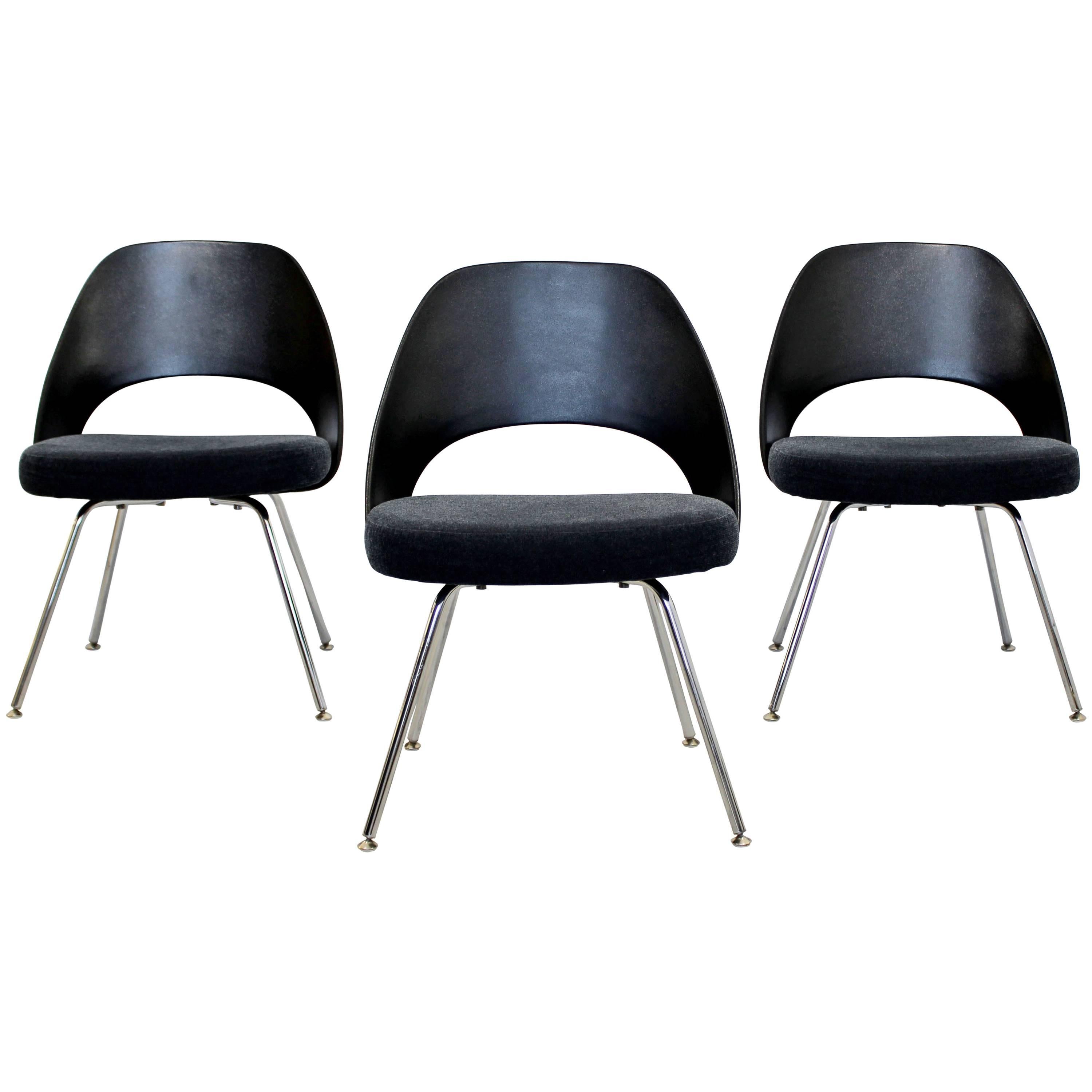 Modern Eero Saarinen for Knoll Set of Three Office Side Chairs, 2011