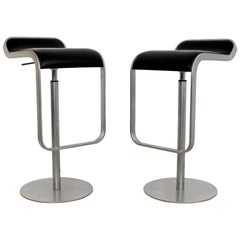 Mid-Century Modern Lapalma Pair of Aluminium Swivel Bar Stools Italian, 1970s