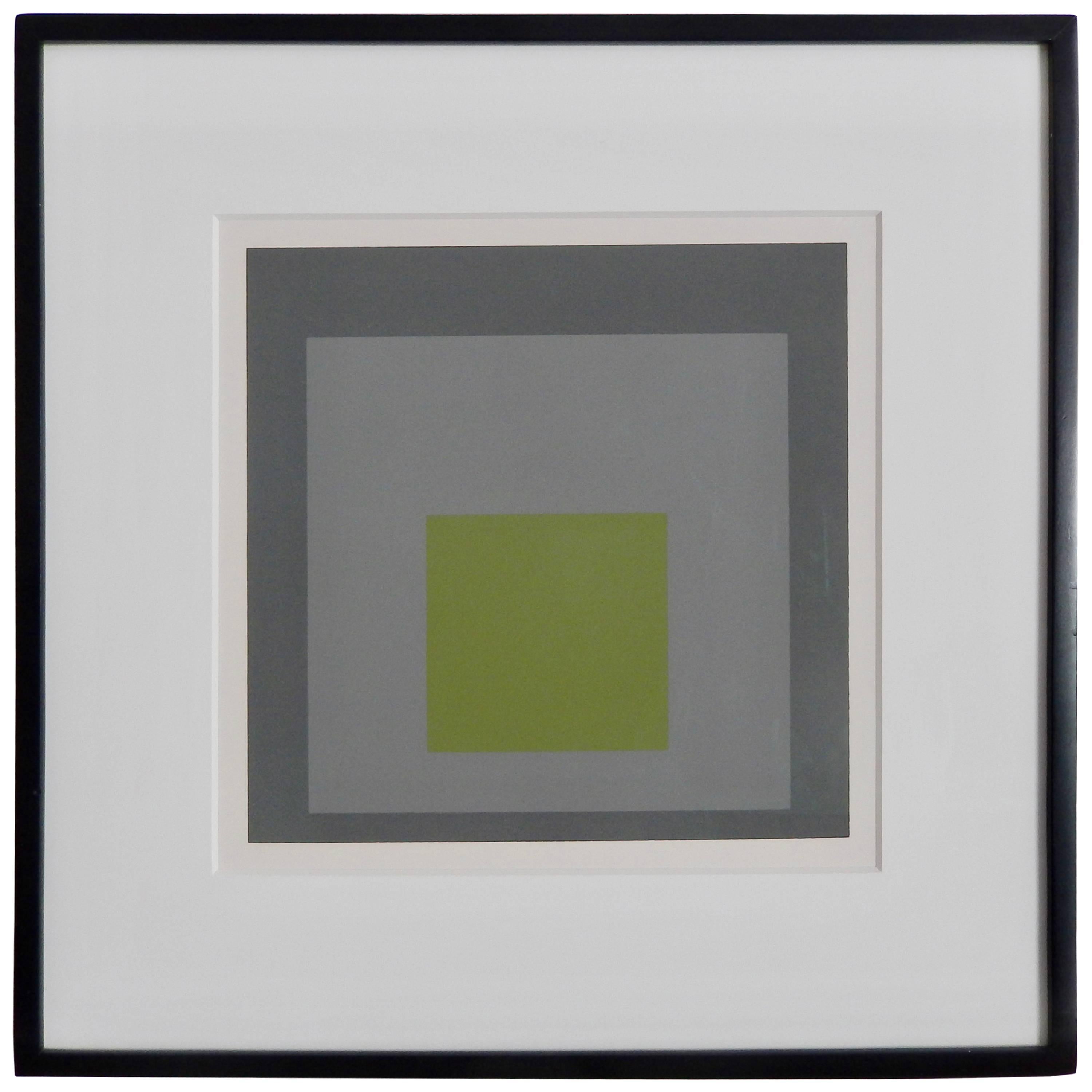Josef Albers, "Thaw" Screen Print #2, Homage to the Square, 1962
