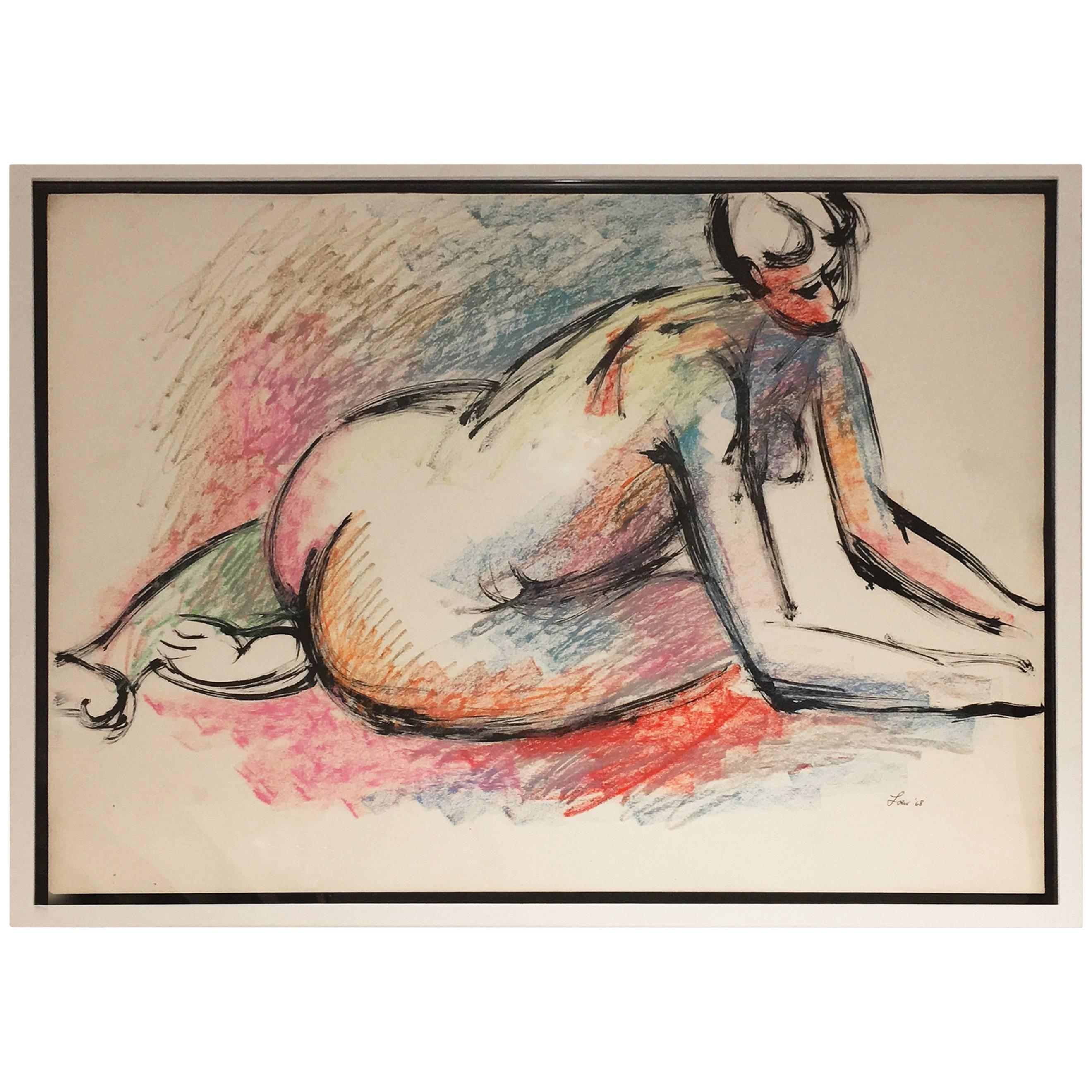 Peinture à l'huile « Nude » de Michael Loew