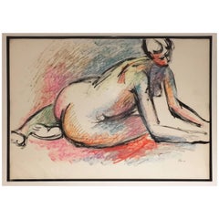 Michael Loew "Nude" Oil Painting