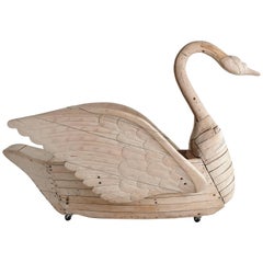 Antique Early 20th Century French Carousel Swan