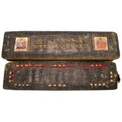 Antique Tibetan Prayer Book Sutra Manuscript, 18th Century