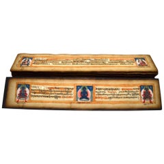 Antique Tibetan Prayer Book Sutra Manuscript, circa 18th-19th Century