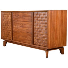 Paul Laszlo 'Basketweave' Credenza for Brown Saltman