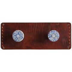 Leather and Ceramic Capron Style Wall Hooks
