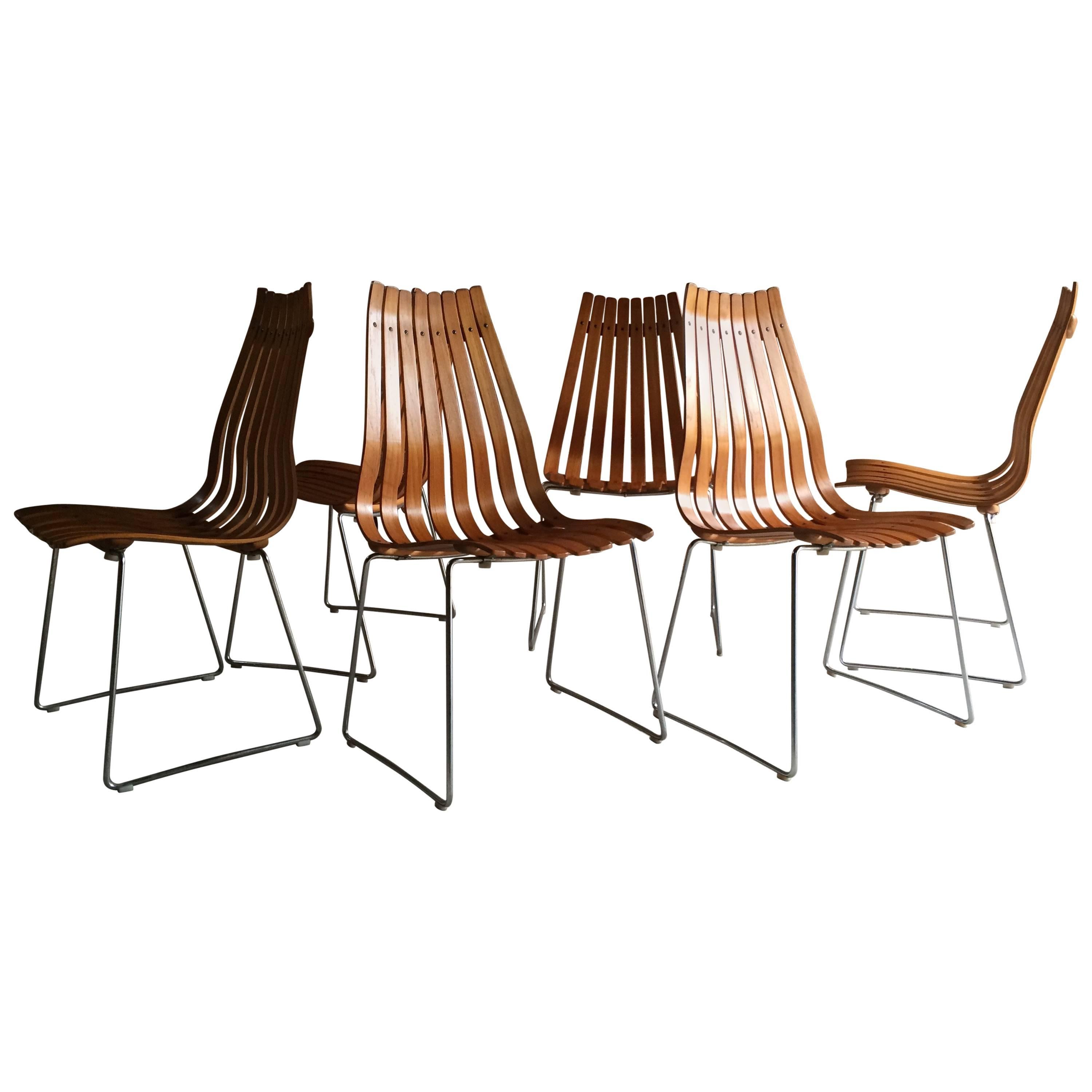 Scandia Dining Chairs by Hans Brattrud for Hove Mobler Rosewood, 1960s