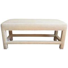 Classic Mid-Century Modern Upholstered Bench