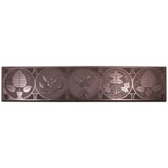 Large Mid-19th Century Decorative Folk Art Carved Slate Panel