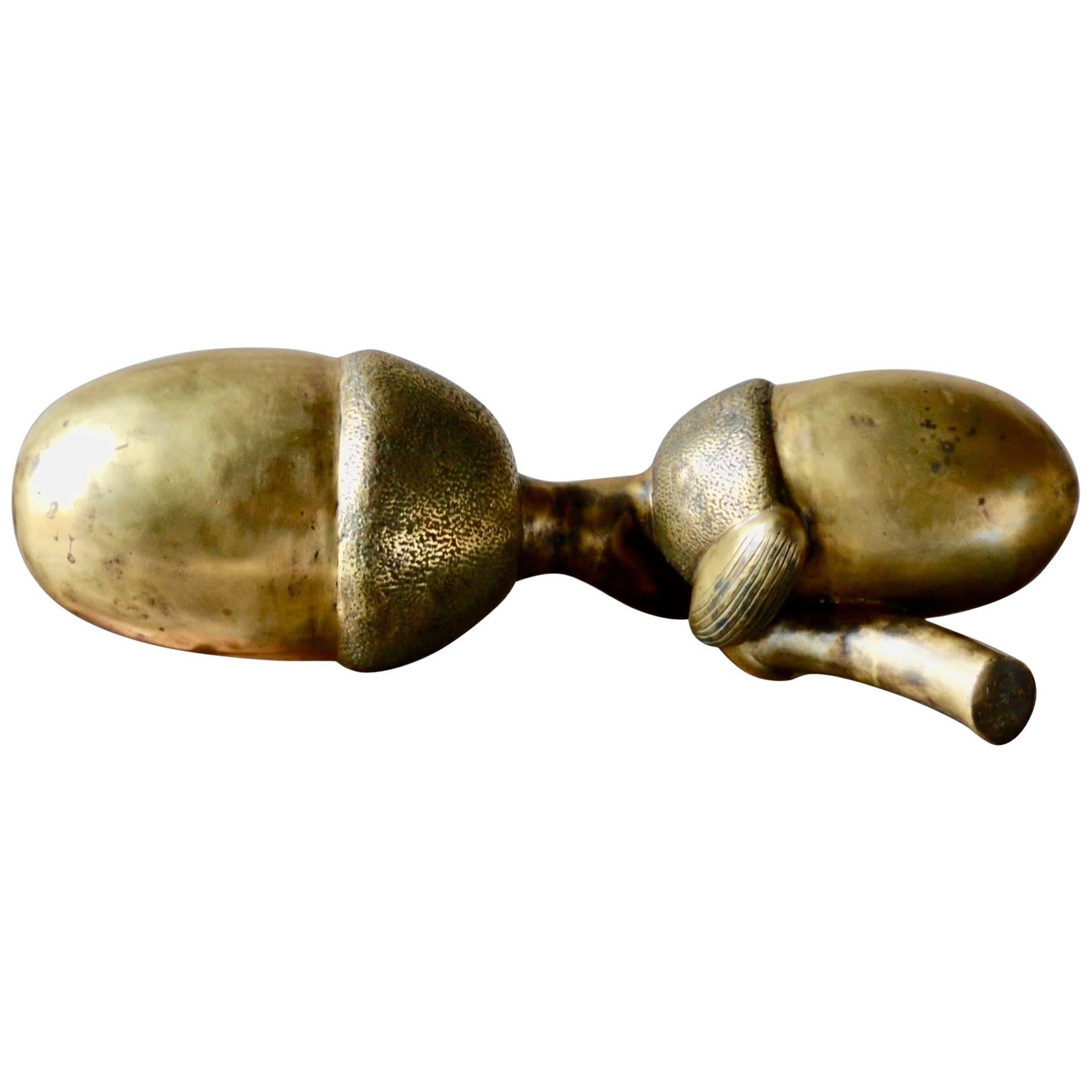 Acorn Sculpture in Patinated Bronze by Pierre Osterholm No. 1 For Sale