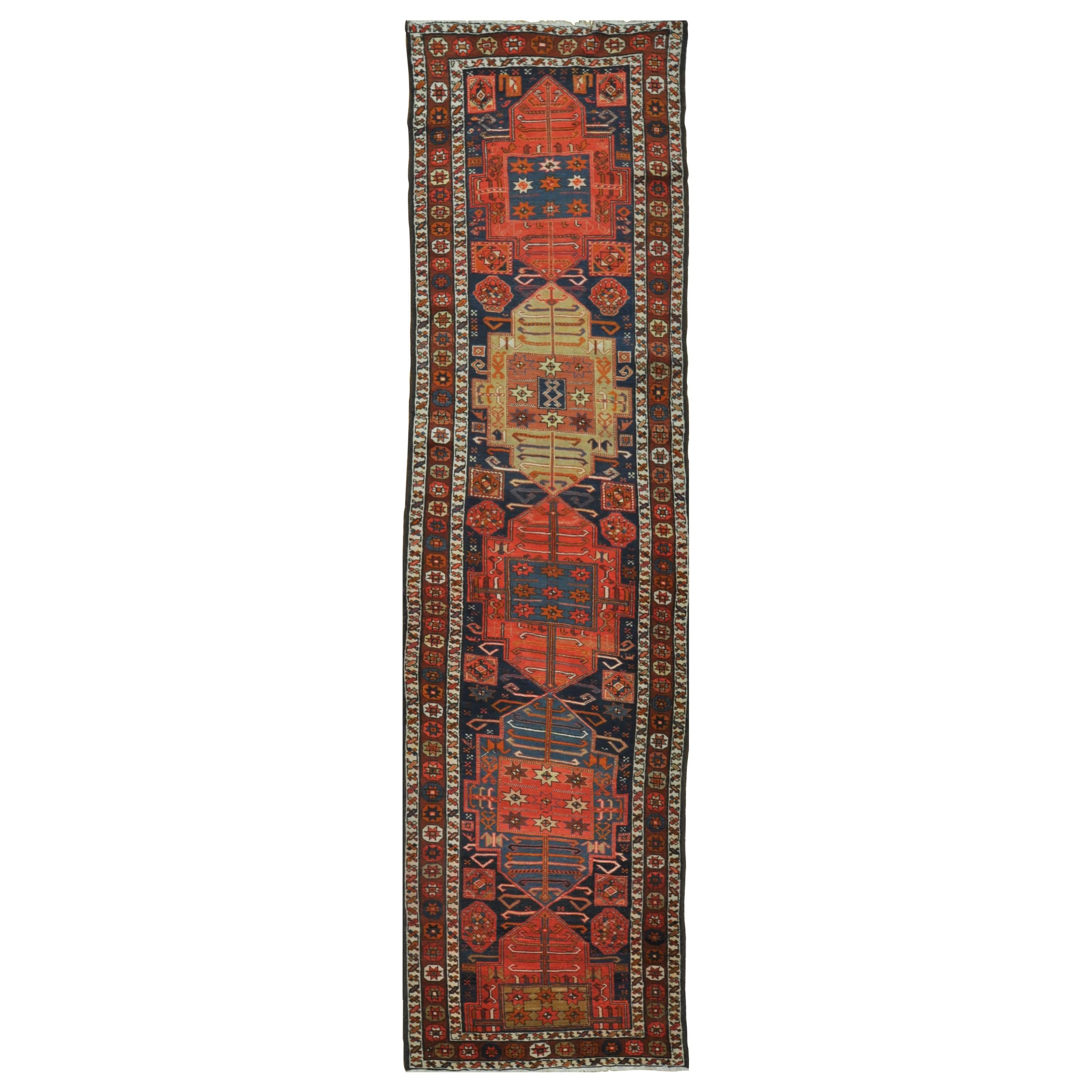 Antique Handmade Northwest Persian Runner Rug For Sale