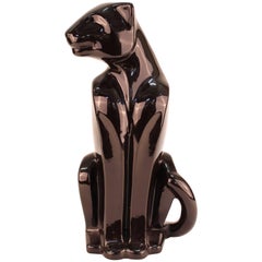 Vintage Haeger Art Deco Style Ceramic Black Panther