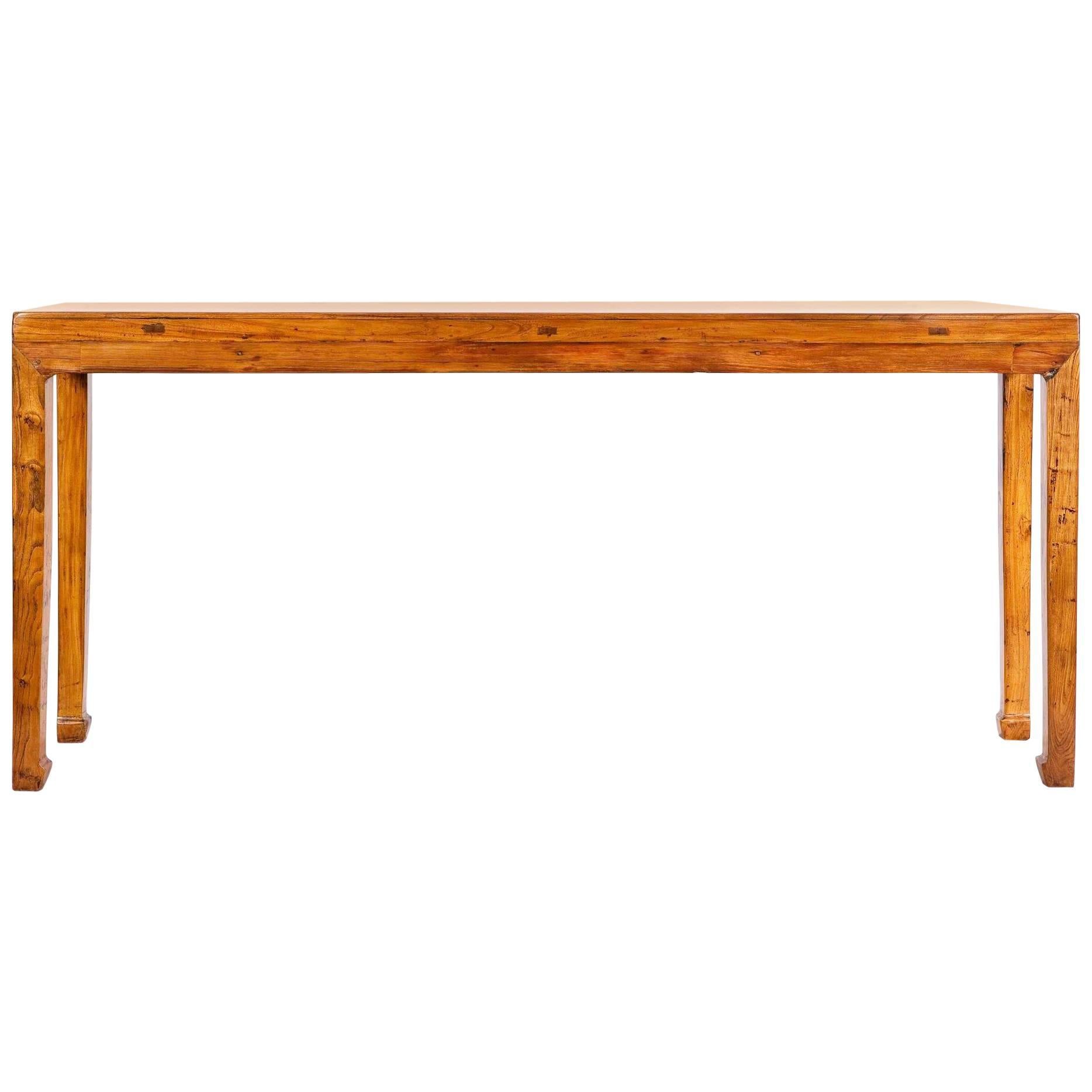 Altar Console Table Chinese Elmwood For Sale