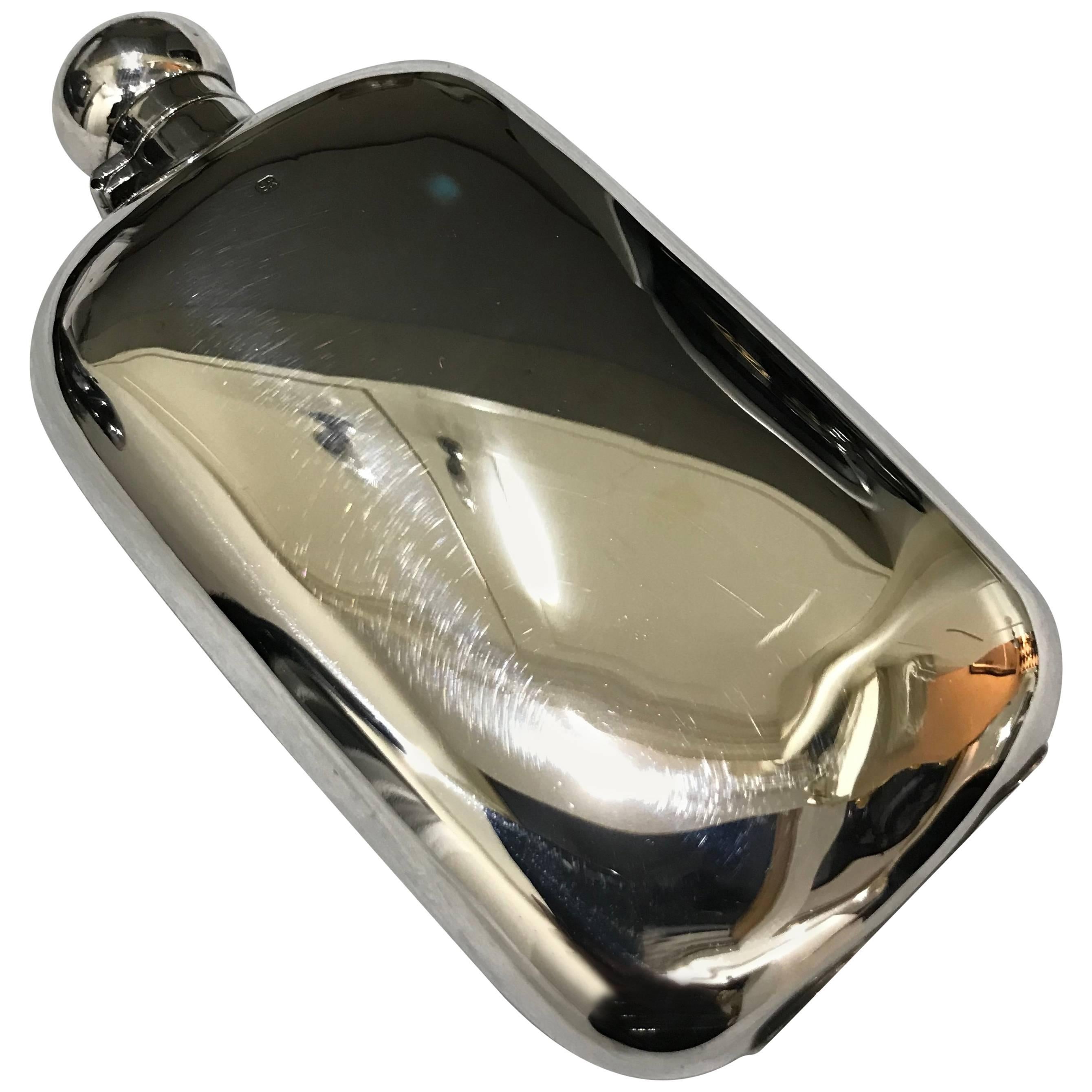 Silver Hall Marked Hip or Pocket Flask, James Dixon & Sons, 1896