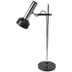 Danish Chrome and Metal Adjustable Table Lamp