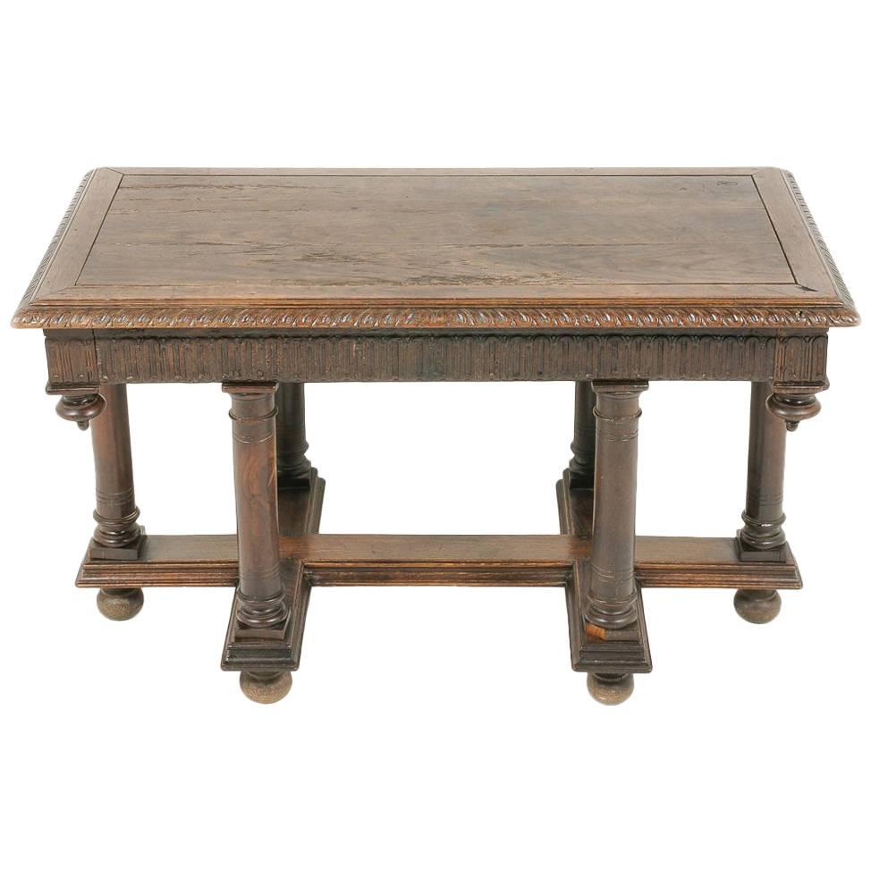 Highly Carved Renaissance Revival Oak Table