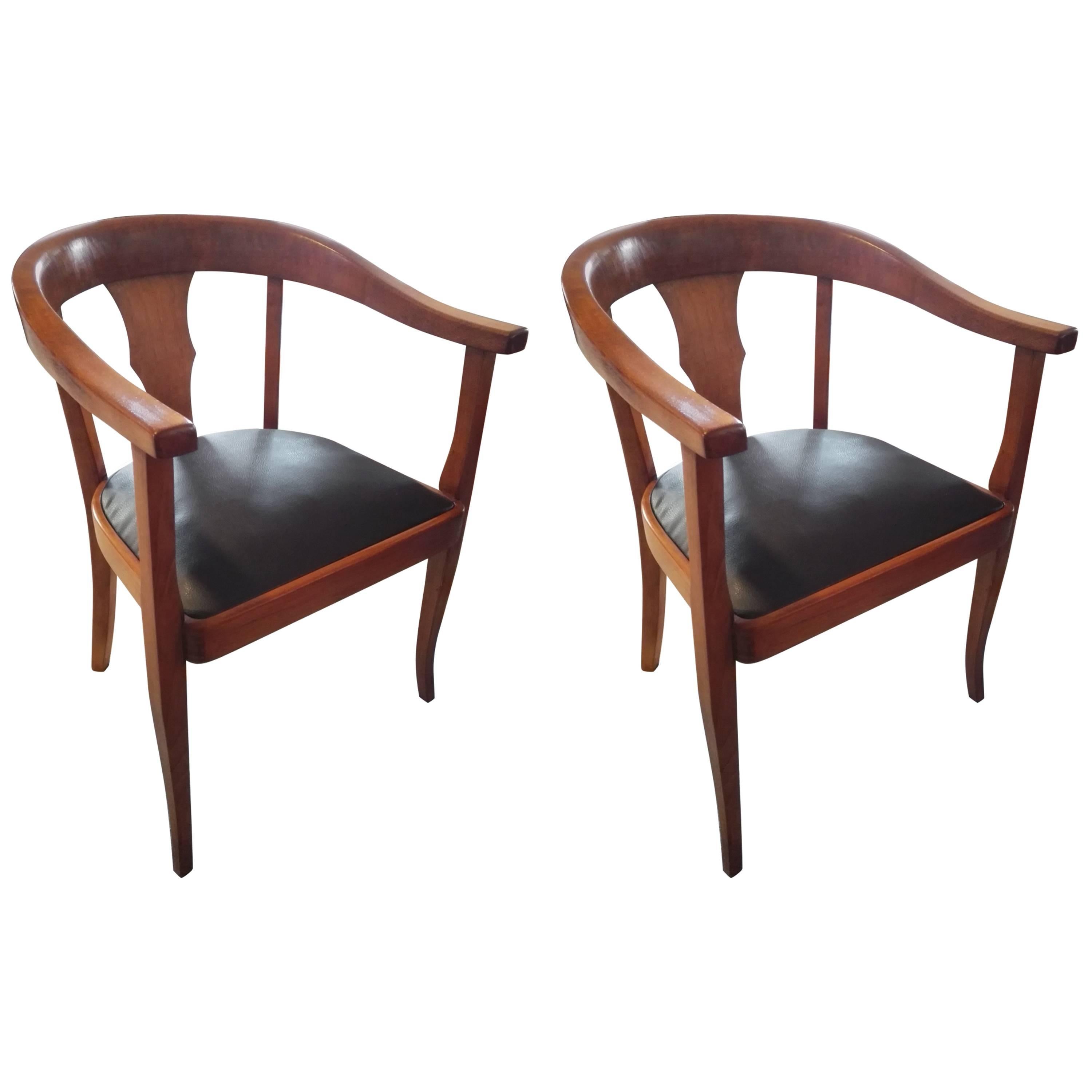 Pair of Bauhaus Armchairs Germany 1925 Bentwood Massive Classic Modern Design For Sale