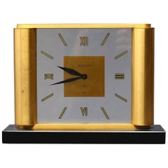 Vintage Midcentury Table Clock by Jaeger-LeCoultre, Switzerland