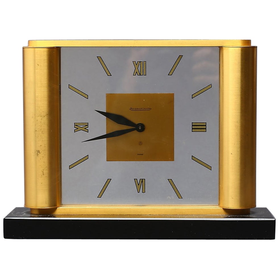 Jaeger LeCoultre Zodiac Skeleton Blue Face Table Clock at 1stDibs