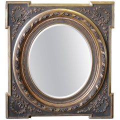 Ribbon and Wreath Oval Mirror