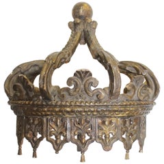 Frühes 19. Jahrhundert Louis XIV-Stil Bett Corona Crown Shaped Canapé