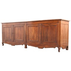 French 19th Century Transitional Louis XV Louis Philippe Walnut Enfilade