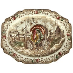 Große englische Transferware-Platte:: Seine Majestät von Johnson Brothers