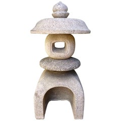 Vintage Garden Art Granite Japanese Stone Lantern