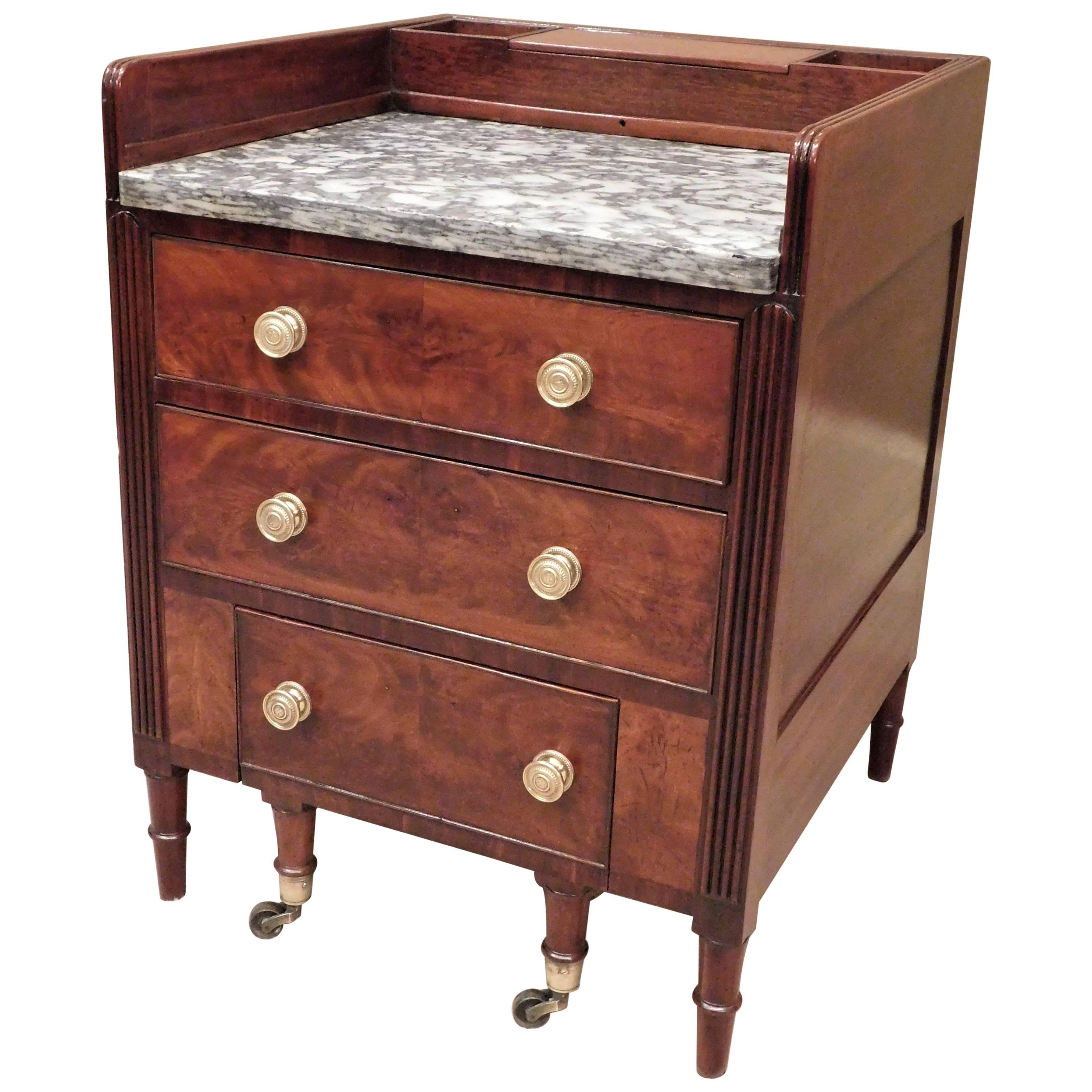 American Classical Commode and Wash Stand, Baltimore, circa 1820 For Sale