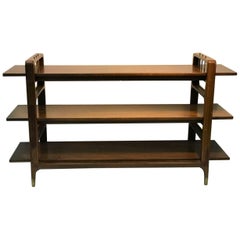 Mid-Century Modern Wooden Shelving Table