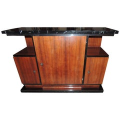 French Art Deco Marble Topped Cabinet or Buffet