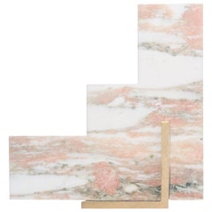 Steppy Bookend in Norwegian Rose Marble