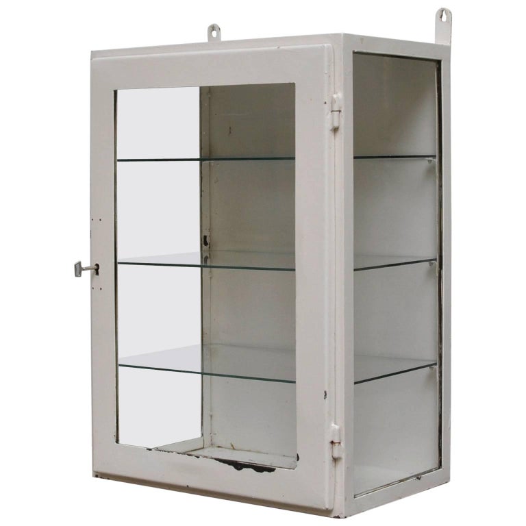 Small Hanging Iron and Antique Glass Medicine 1960s at 1stDibs