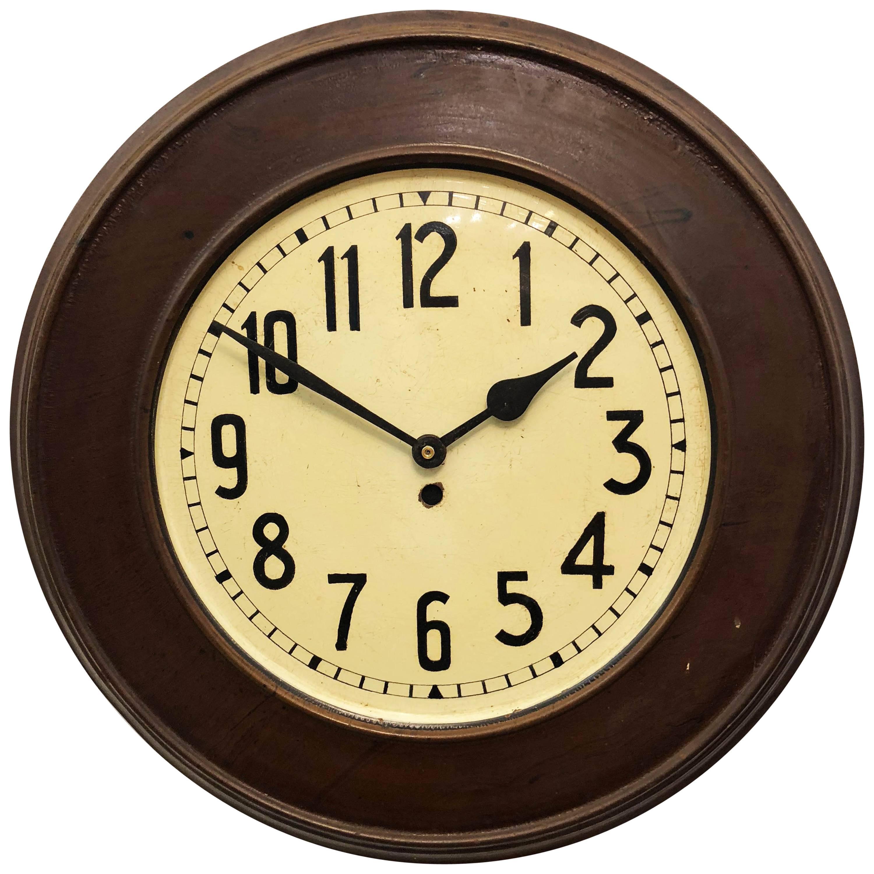 Large Steel Art Deco Wall Clock