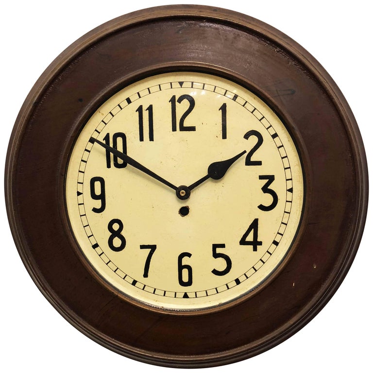 French Art Deco Wall Clock at 1stdibs