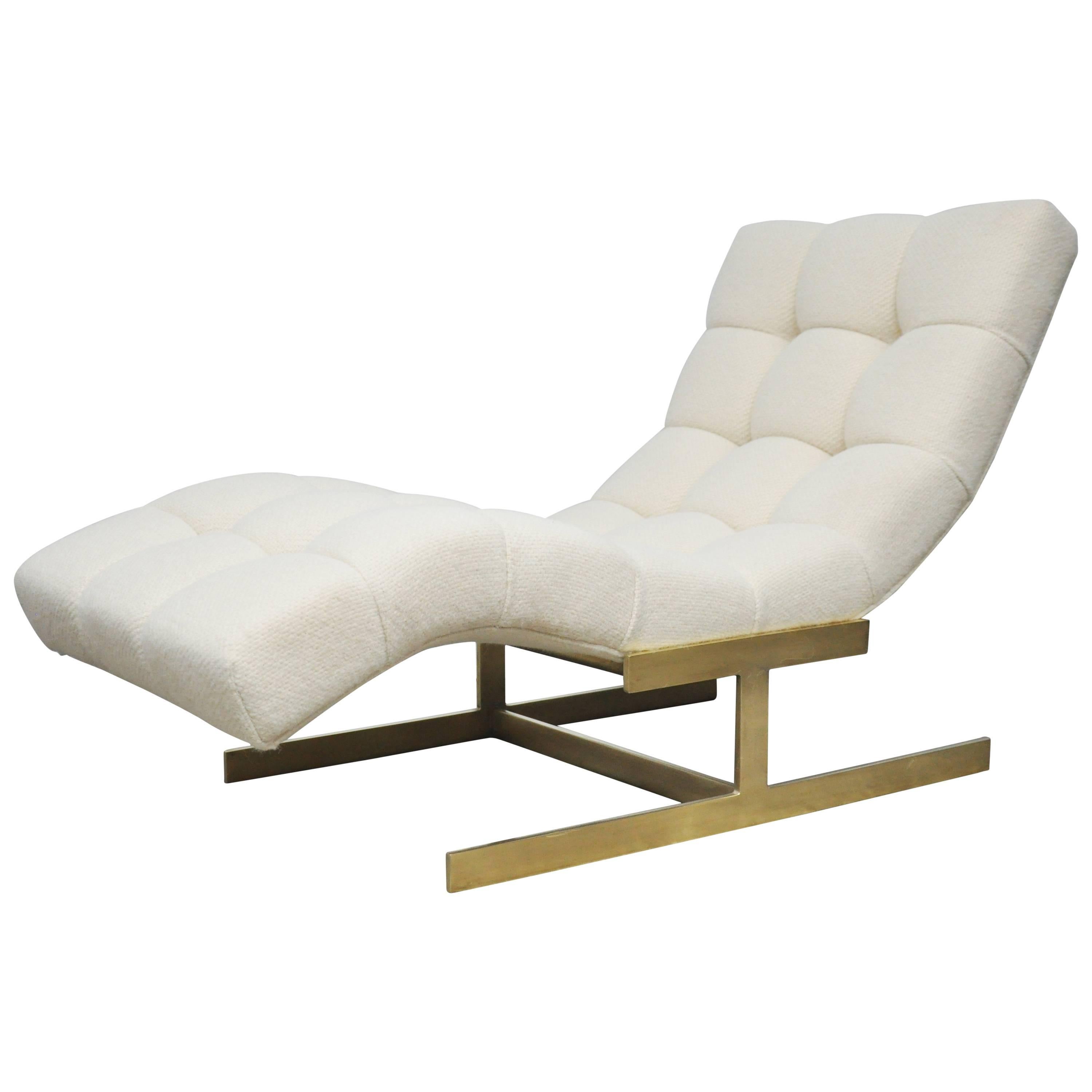 Wave Chaise on Brass base