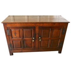17th Century Rustic Oak Dresser Base or Cupboard