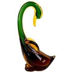 Large Murano Sommerso Duck