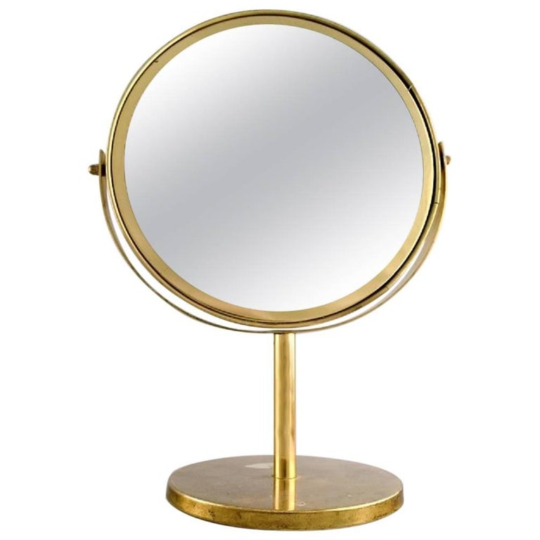 HansAgne Jakobsson, Table Mirror / MakeUp Mirror of Brass at 1stDibs