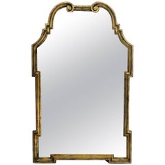 Retro 1960s Gilded Pediment Mirror by La Barge