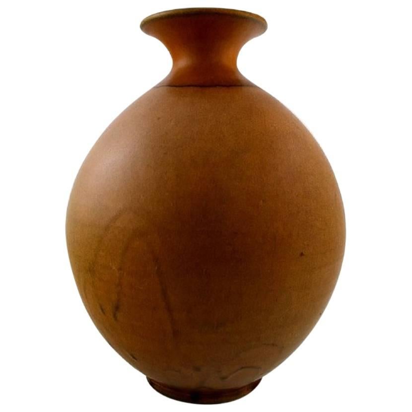Large Kähler, Denmark, Glazed Stoneware Floor Vase