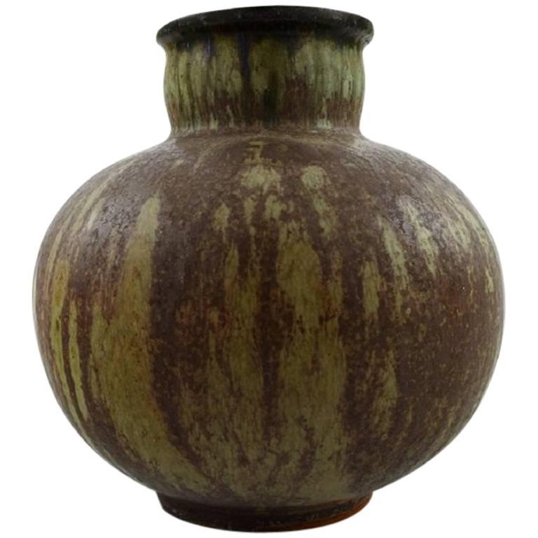 Rare and Early Arne Bang for Holmegaard Ceramic Vase, 1930s