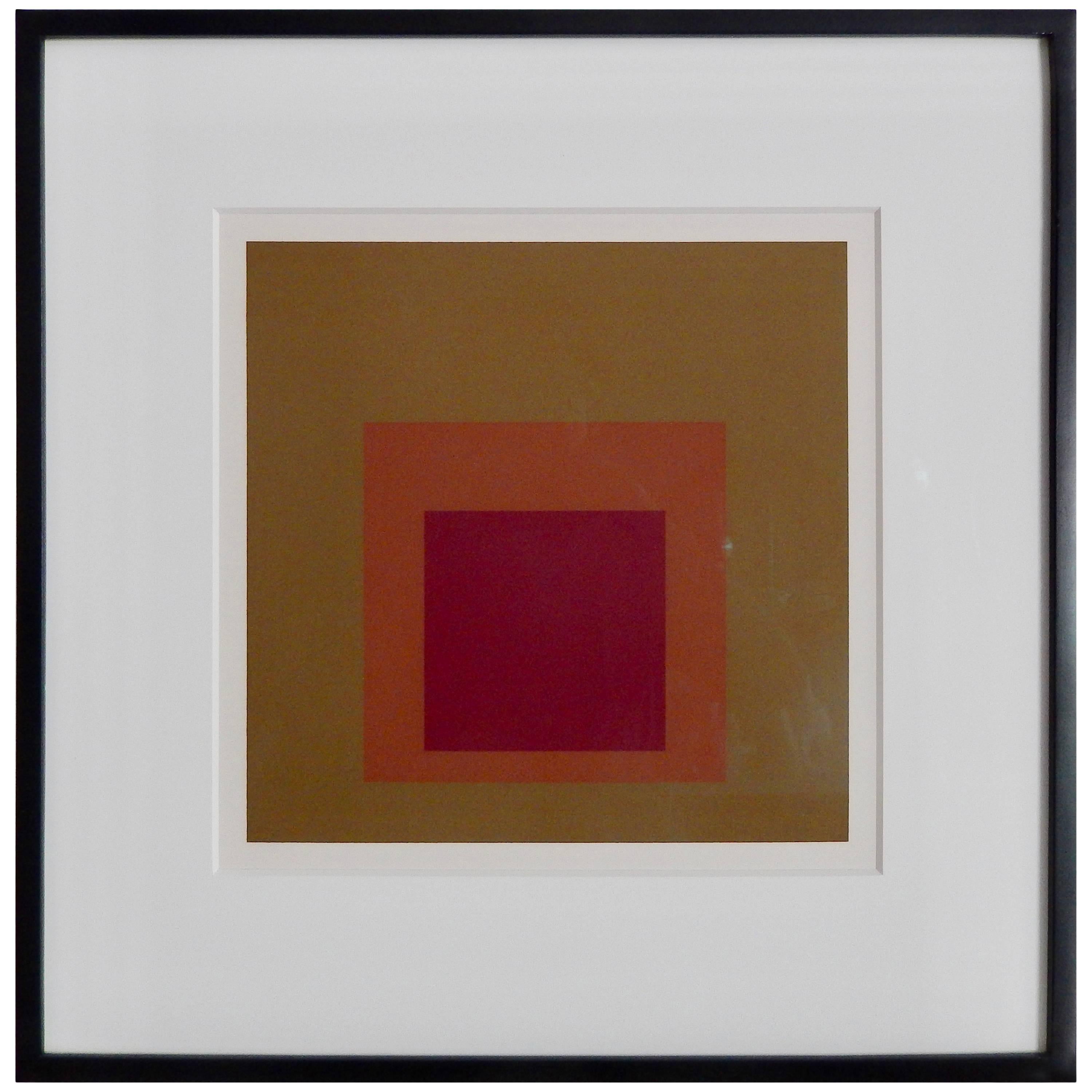 Joseph Albers Screen Print "Equivocal" from Homage to the Square Portfolio, 1962 For Sale