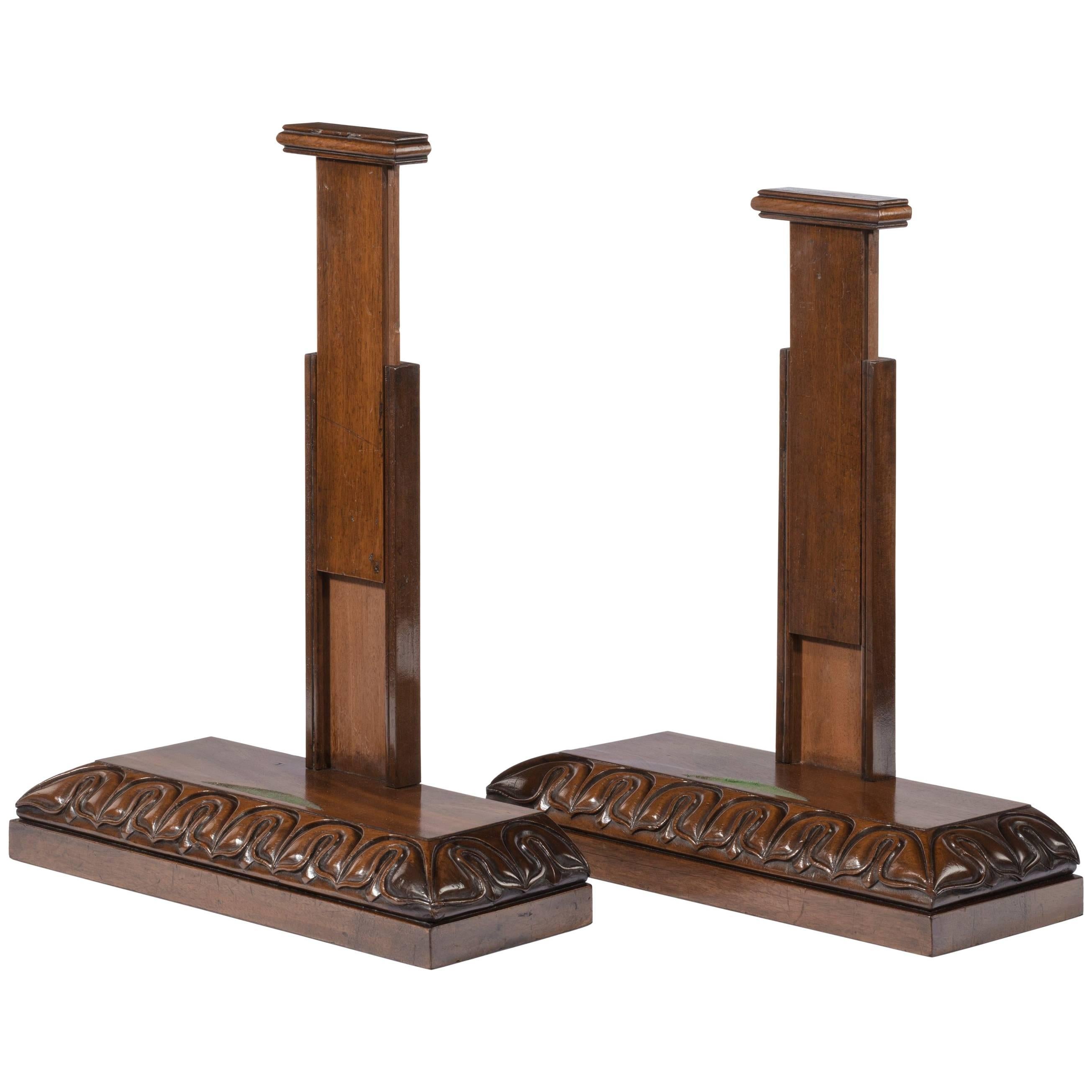 Pair of Extending Mahogany Salver Stands Attributed to Gillows